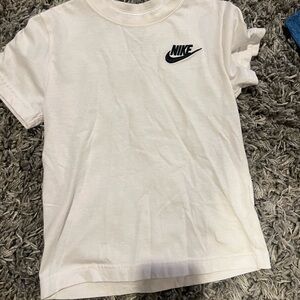 Nike Kids White Tee with Black Logo